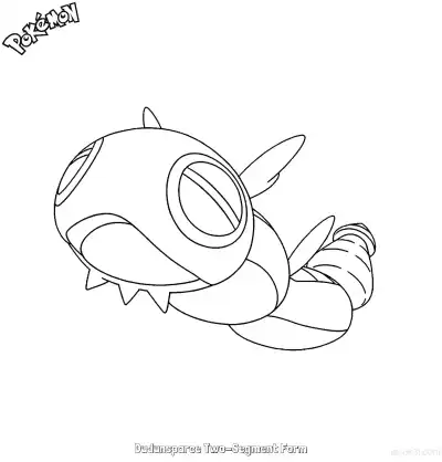 Free printable Dudunsparce Two-Segment Form Coloring Page - Free Printable Pokemon Coloring Sheets coloring page
